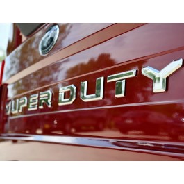 Genuine Ford Polished Stainless Steel Tailgate Super Duty Badge  