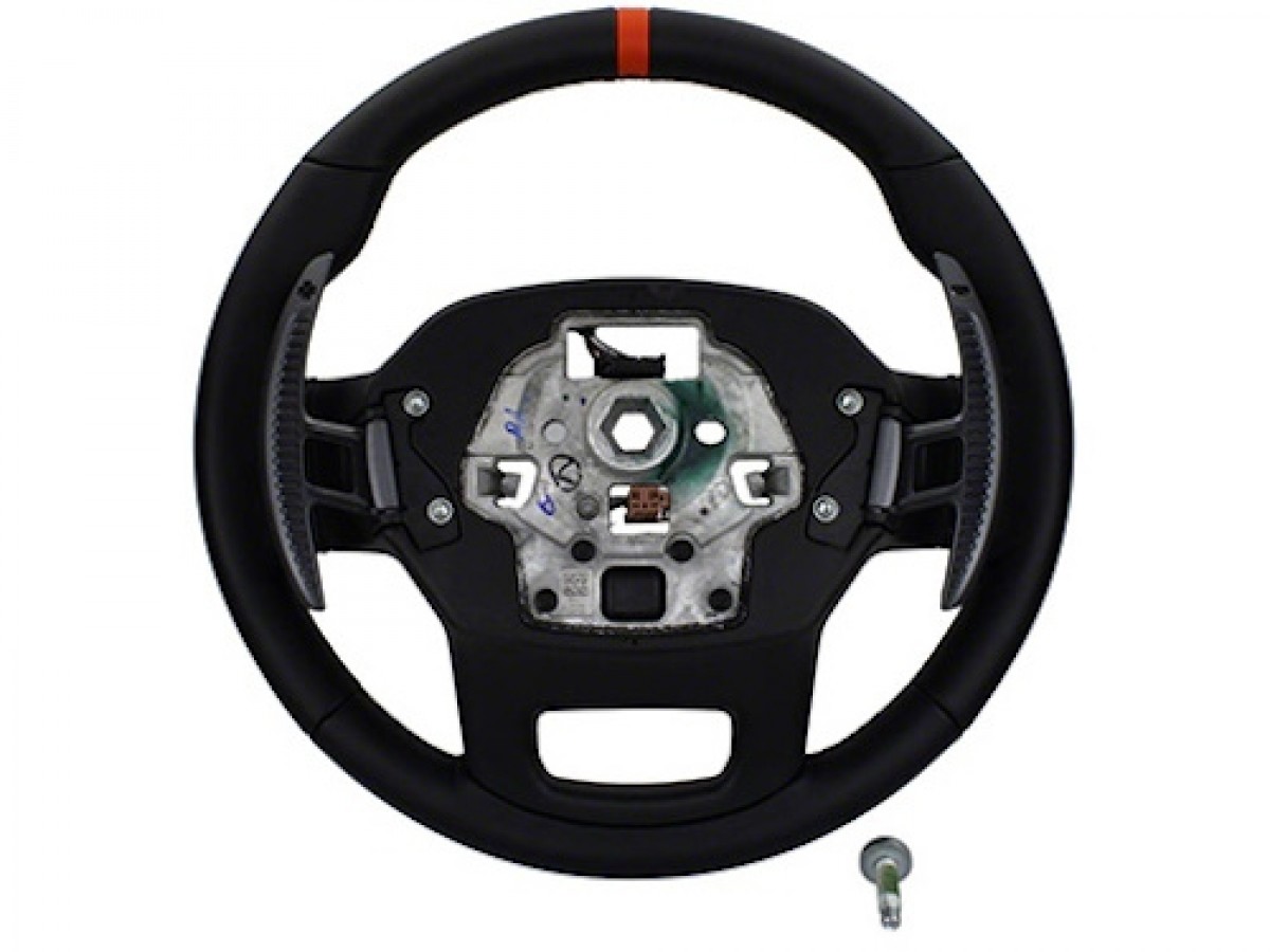 Ford Performance Steering Wheel Upgrade Kit In Black Perforated Leather With Orange Sightline