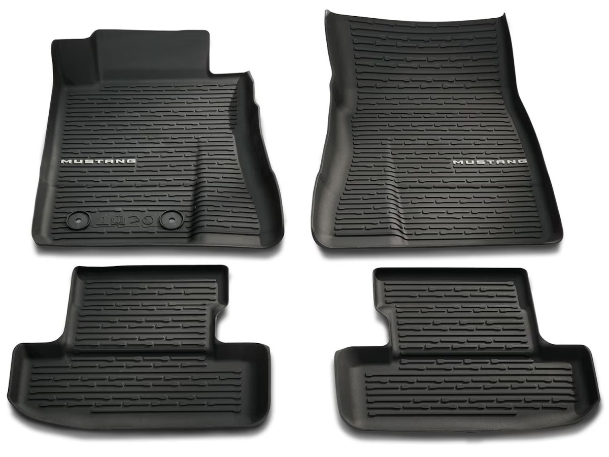 Genuine Ford All Weather Floor Liners Tray Style Four Piece Kit For First And Second Rows Black