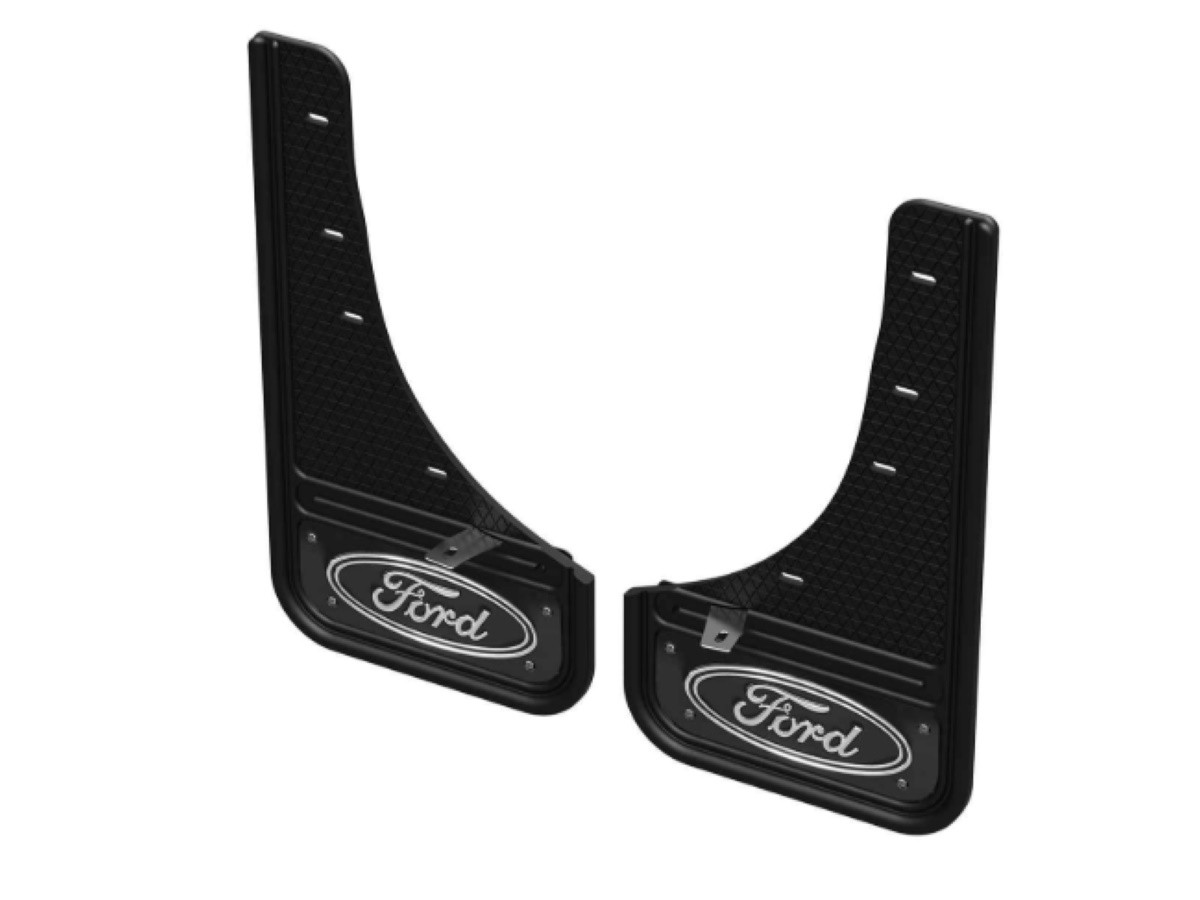 Genuine Ford Rear Gatorback Splash Guards Black Ford Oval Logo VLJ6Z