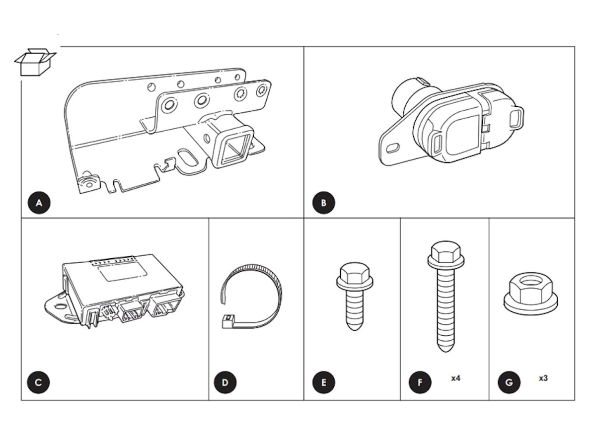 Genuine Ford Trailer Tow Kit With 2Inch Hitch Receiver VP2DZ15A416